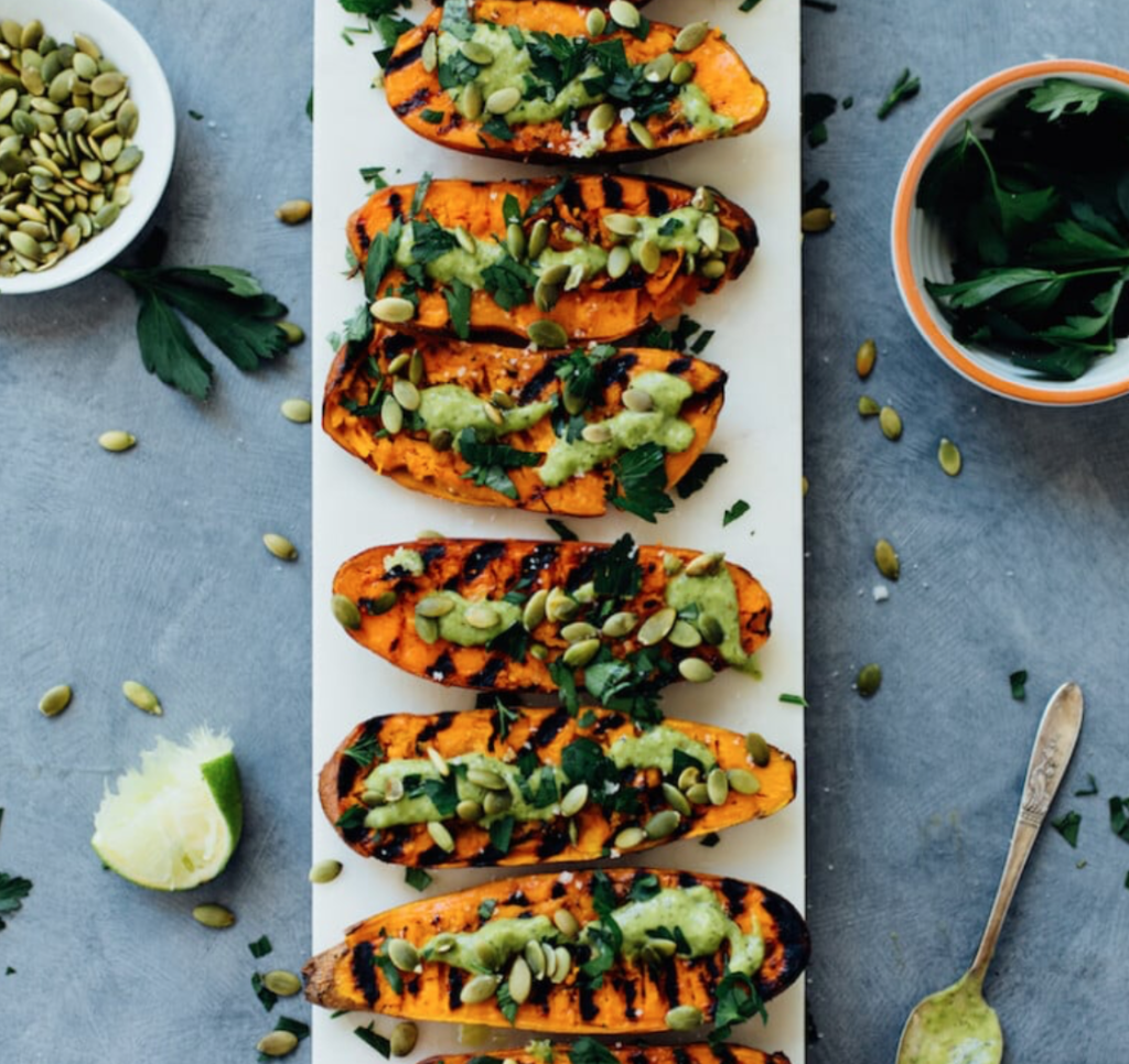 Sweet Potatoes with Chimichurri